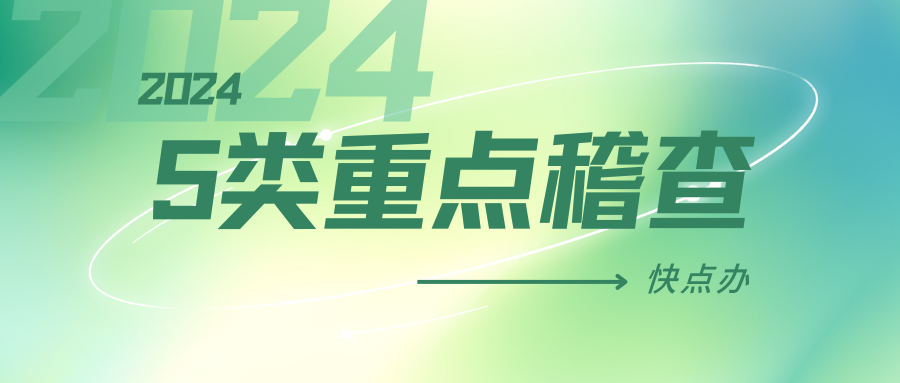 速看！2024年这5类公司要被重点稽查！